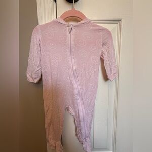 Cozy Pink Smiley Face Kids Footie